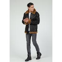 Men's Shearling Leather Coat E1-SKY-BRN-GSW