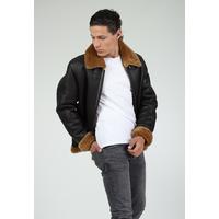 Men's Shearling Leather Coat E1-SKY-BRN-GSW