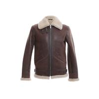 Men's Shearling Aviator Jacket, Vintage Nut with Champagne Wool