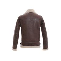 Men's Shearling Aviator Jacket, Vintage Nut with Champagne Wool