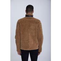 Men's Shearling Teddy Coat, Ginger Curly Outer Wool E20-SKY-BRN-GCW