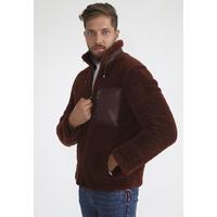 Men's Shearling Teddy Coat, Burgundy Curly Outer Wool E20-SKY-BNY-TTCW