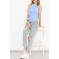 Blue Skirt Wavy Tank Top - 905.1019.