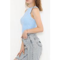 Baby Blue Undershirt with Wavy Skirt - 905.1019.