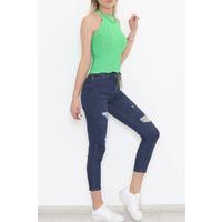 Green Skirt Wavy Tank Top - 905.1019.