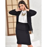 Skirted Atlas Suit Black