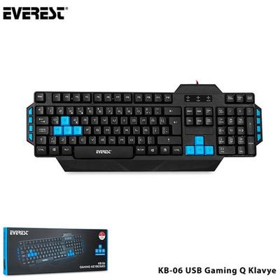 EVEREST KB-06 Q Usb Gamıng Siyah/Mavi Klavye