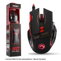 Everest SGM-X10 Usb Gaming Mouse + Mouse Pad Siyah