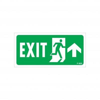Exit Yukarı Sağ Ok İşaretli Uyarı Levhası 17,5x25 KOD:955