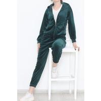 Zippered Velvet Suit Emerald - 348.1287.