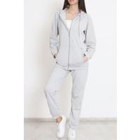 Zippered Jacket Suit Gray - 12623.5238.