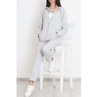 Zippered Jacket Suit Gray - 12623.5238.