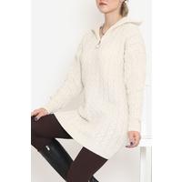 Zippered Knitwear Beige - 394.1577.