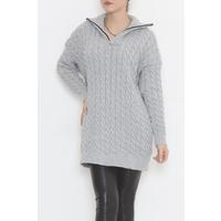 Zippered Knitwear Gray - 394.1577.