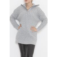 Zippered Knitwear Gray - 394.1577.