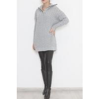 Zippered Knitwear Gray - 394.1577.