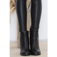 Zippered Boots Black Leather - 11999.264.