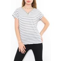 Striped T-shirt with Zipper Gribeyaz - 9657.1567.