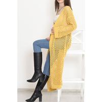 Mesh Long Cardigan Mustard - 15581.1319.