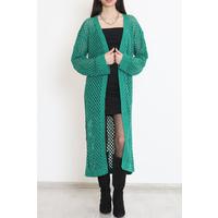 Mesh Long Cardigan Green - 15581.1319.