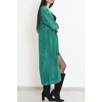 Mesh Long Cardigan Green - 15581.1319.