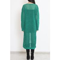 Mesh Long Cardigan Green - 15581.1319.