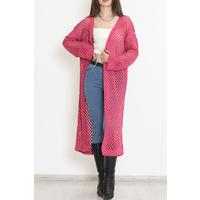 Mesh Long Cardigan Fuchsia - 15581.1319.