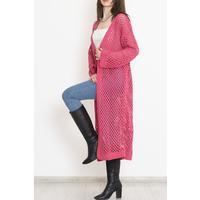 Mesh Long Cardigan Fuchsia - 15581.1319.