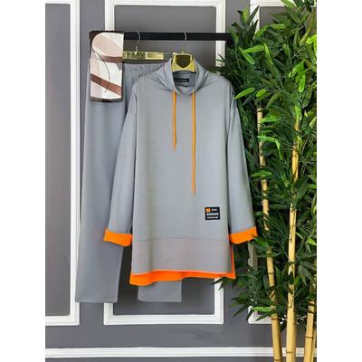 Phosphor Detailed Double Suit.Grey