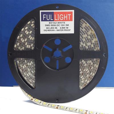 Fullight Şerit Led Dış Mekan Beyaz 12V 5 Metre