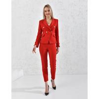 Gold Snap Button Suit Red