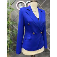 Gold Snap Button Suit Saks Blue