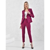 Gold Snap Button Suit Plum