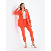 Atlas Suit Orange with Gold Button Accessories