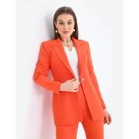 Atlas Suit Orange with Gold Button Accessories