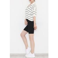 Shirt Collar Striped Knitwear Boneblack - 11182.1323.