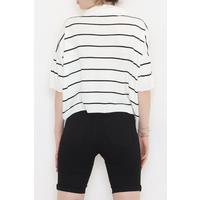 Shirt Collar Striped Knitwear Boneblack - 11182.1323.