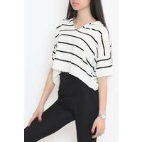 Shirt Collar Striped Knitwear Boneblack - 11182.1323.