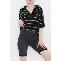 Shirt Collar Striped Knitwear Blackbone - 11182.1323.