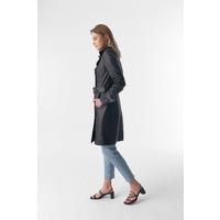 Genuine Leather Trench Coat, Black B765-NAP-BLK 