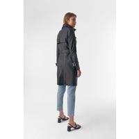 Genuine Leather Trench Coat, Black B765-NAP-BLK 