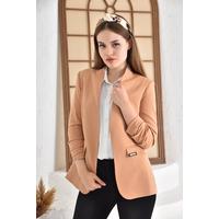 Magnificent Collar Blazer Jacket Tan