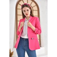 Judge Collar Blazer Jacket Fuchsia