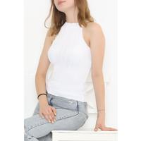 Halter Neck Knitwear Tank Top Ecru - 932.1019.