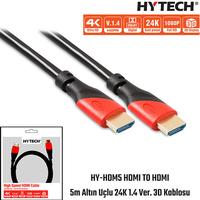 Hytech HY-HDM5 HDMI - HDMI (5 метр) 24K 1.4 Ver. 3D алтын ұшы дисплей кабелі