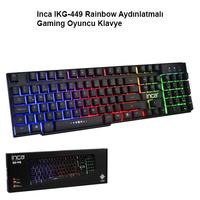 INCA IKG-449 Q TRK Usb RAINBOW AYDINLATMALI MEKANIK HISLI GAMING KLAVYE