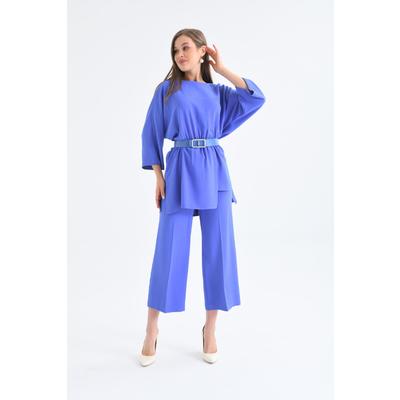 Pearl Belt Tunic Set Purple