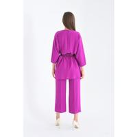 Pearl Belt Tunic Set Lilac