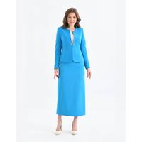 Pencil Skirt Suit Sky Blue