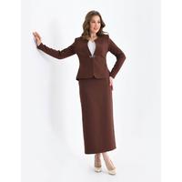 Pencil Skirt Suit Brown